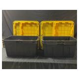 (4) Black Storage Containers w/ Lids