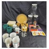 Cypress Home Tray, Golden Harvest Jars, Dinnerware