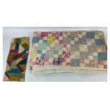 Patchwork Quilt And Velvet Crazy Quilt Panel