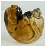 Antique Chinese Shoushan Stone Carving