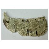 Archaic Chinese Carved Celadon Jade Pendant Huang