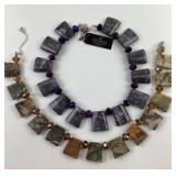 (2) Donna Dressler Sterling, Stone and AB Crystal