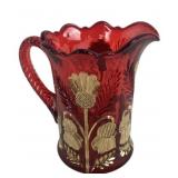 Mosser Ruby Red Inverted Thistle Pitcher