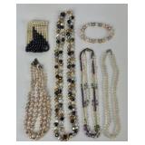 (6) Pearl Necklaces and Bracelets