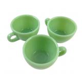 (3) Fire King Jadeite Tea Cups