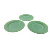 (3) Fire King Jadeite Salad Plates