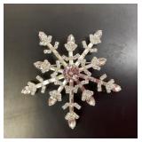 Eisenberg Ice Rhinestone Snowflake Brooch
