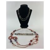 (4) Stone Necklaces and Bracelet