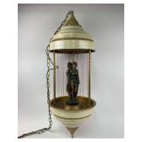 1970's Hanging Rain Oil Lamp 3 Goddesses