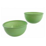 (2) Fire King Jadeite Bead Edge Mixing Bowls