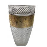 Art Deco Moser Cut Crystal Vase