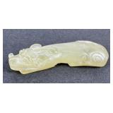 Chinese Carved Jade Chilong Pendant