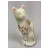 Fenton Burmese Lotas Mist Hand-Painted Cat