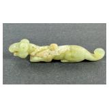 Antique Chinese Carved Jade Pendant Dragon Mythica