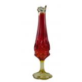 MCM Amberina Glass Swung Vase