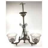 Victorian Renaissance Revival Gasolier- Electrifie