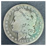 1881 S US Morgan Dollar