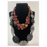 (2) Nate & Etan Stone Necklaces with Sterling
