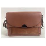 Saddle Brown Coach Dreamer mixed Leather Shoulder