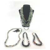 (4) Stone Necklaces