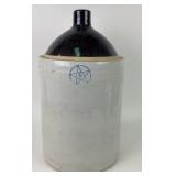 Crï¿½me and Black Stoneware Crock Jug