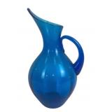 Blue Blenko MCM Pitcher