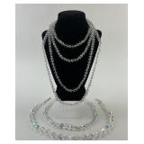 (3) AB Crystal Necklaces