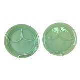 (2) Fire King Jadeite Grill Plates