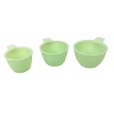 (3) Jeannette Jadeite Glass Measuring Cups- Uraniu