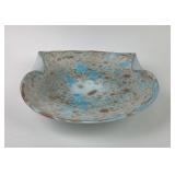 Mid Century Murano Art Glass Folded Bowl
