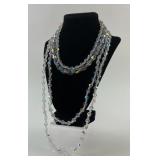 (3) AB Crystal Necklaces