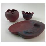 Van Briggle Ashtray, Planter, and Rose Bowl