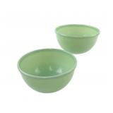(2) Fire King Jadeite Bead Edge Mixing Bowls