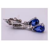Sapphire Sterling Earrings