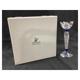 Swarovski Crystal Blue Flower Candle Holder