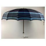 Umbrella Parasol Lucite Handle Striped