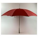 Red Parasol with Metal Handle and Chain