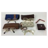 Eyeglasses, Cases, Compact Mirror, Nail File