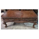 Wood Coffee Table With 2 Drawers 26 in. X 50 in.