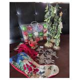 Christmas Stocking, Glass Ornaments, Decorations
