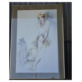 Sarah Moon Portrait Artwork With Gold Frame