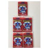 (5) Score 1988 Baseball Packs