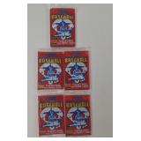 (5) Score 1988 Baseball Packs
