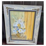 Floral Still Life Painting Signed R. Snady 1961