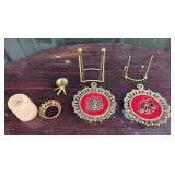 Brass Candle Holders, Medallions, Decorative Items