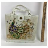 Enid Collins Style Handbag With Peacock Design (19