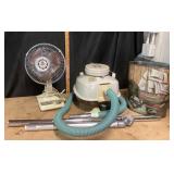 Eureka Vacuum, Oscillating Fan, Nautical Trash Can