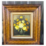 Yellow Rose Still Life Painting by Suzanne