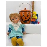 Mrs Beasley Doll, Jack O Lantern Pail, Sesame Stre