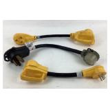 Electrical Adapter Cords With Heavy-Duty Plugs